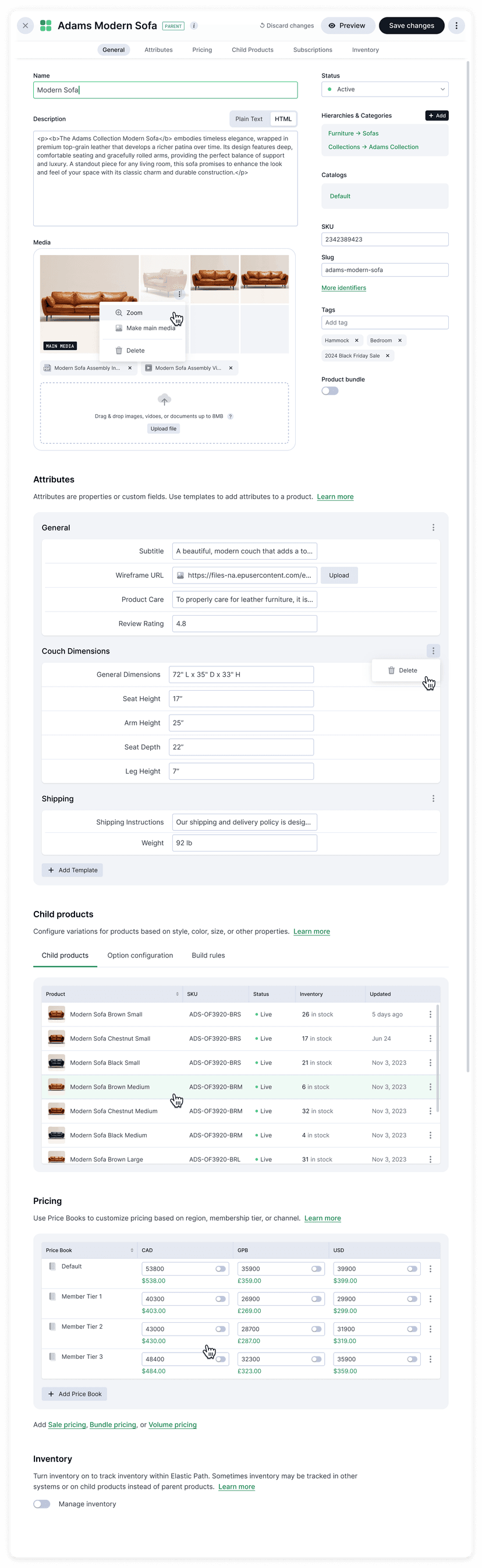 Elastic Path Product Editor